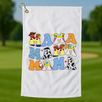 Mama Retro Character Cute Golf Towel