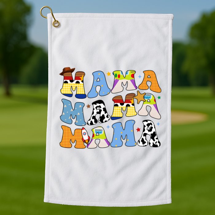 Mama Retro Character Cute Golf Towel