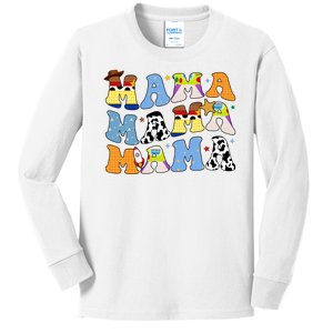 Mama Retro Character Cute Kids Long Sleeve Shirt