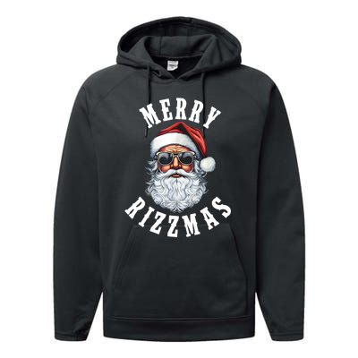 Merry Rizzmas Christmas Holiday Xmas Santa Claus Performance Fleece Hoodie