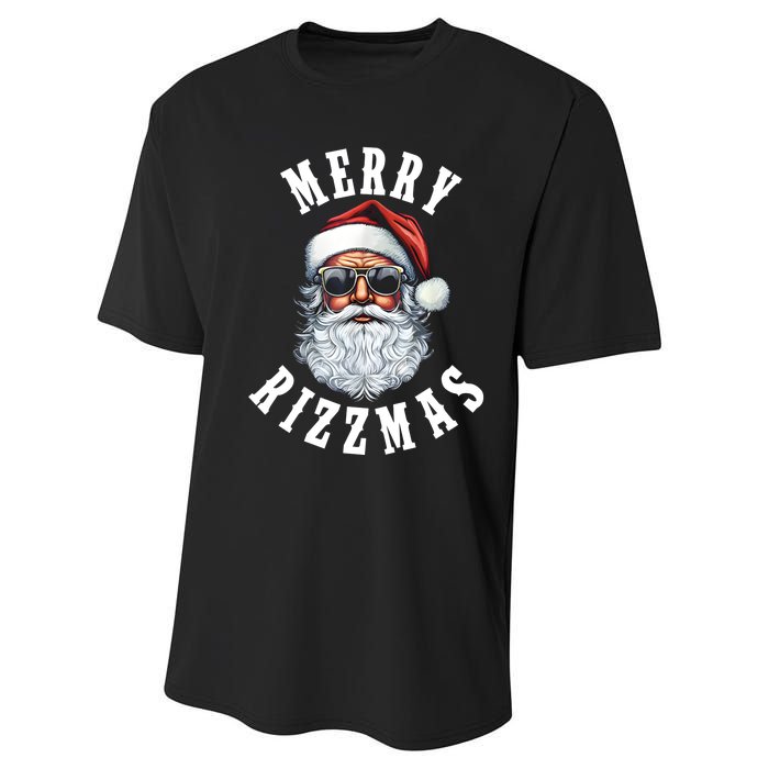 Merry Rizzmas Christmas Holiday Xmas Santa Claus Performance Sprint T-Shirt