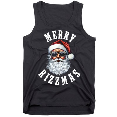 Merry Rizzmas Christmas Holiday Xmas Santa Claus Tank Top