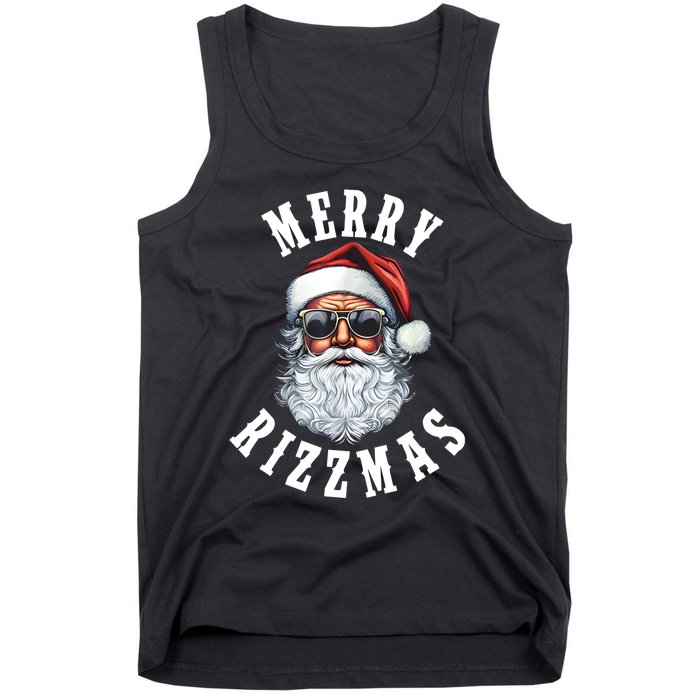 Merry Rizzmas Christmas Holiday Xmas Santa Claus Tank Top