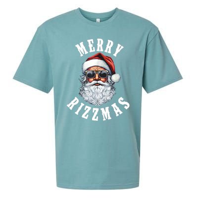 Merry Rizzmas Christmas Holiday Xmas Santa Claus Sueded Cloud Jersey T-Shirt