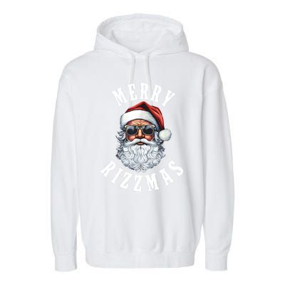 Merry Rizzmas Christmas Holiday Xmas Santa Claus Garment-Dyed Fleece Hoodie