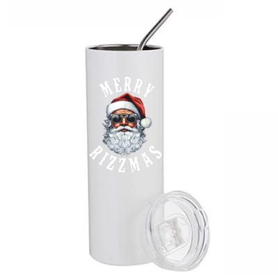 Merry Rizzmas Christmas Holiday Xmas Santa Claus Stainless Steel Tumbler