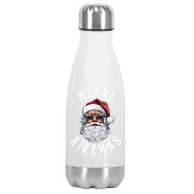 Merry Rizzmas Christmas Holiday Xmas Santa Claus Stainless Steel Insulated Water Bottle