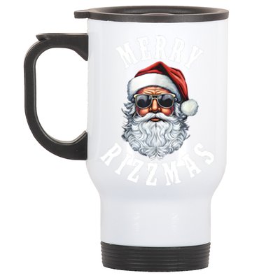 Merry Rizzmas Christmas Holiday Xmas Santa Claus Stainless Steel Travel Mug