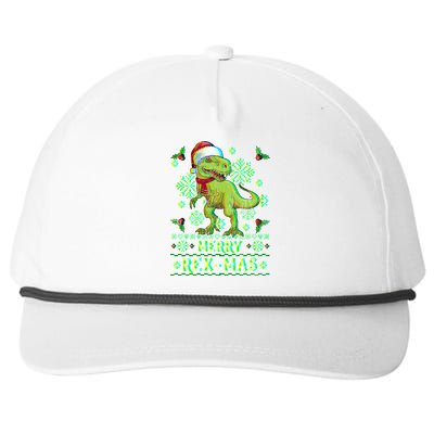 Merry Rexmas Christmas Trex Gift Snapback Five-Panel Rope Hat