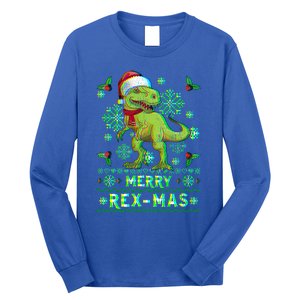 Merry Rexmas Christmas Trex Gift Long Sleeve Shirt