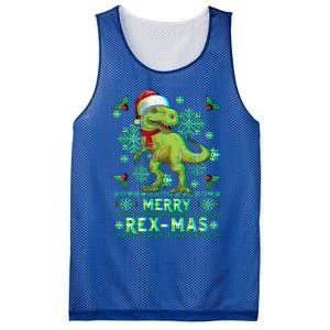 Merry Rexmas Christmas Trex Gift Mesh Reversible Basketball Jersey Tank