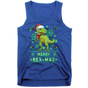 Merry Rexmas Christmas Trex Gift Tank Top