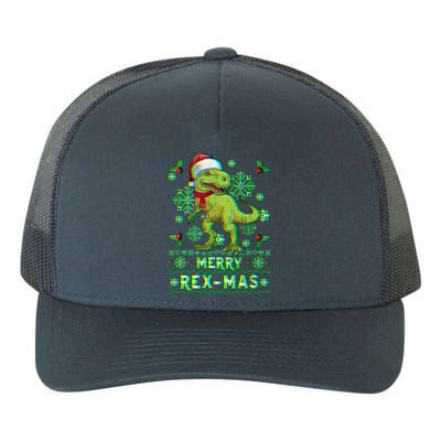 Merry Rexmas Christmas Trex Gift Yupoong Adult 5-Panel Trucker Hat