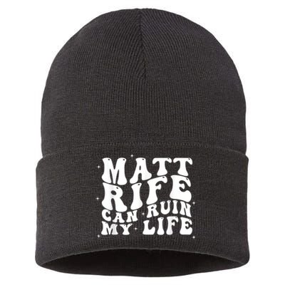 Matt Rife Can Ruin My Life Funny Wavy Retro Sustainable Knit Beanie