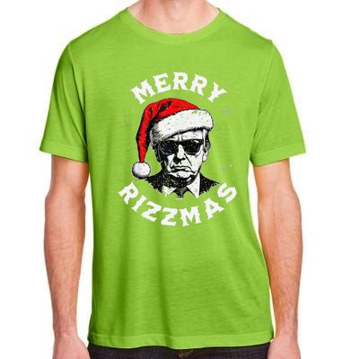 Merry Rizzmas Christmas Funny Trump Santa Claus Xmas Pajamas Adult ChromaSoft Performance T-Shirt