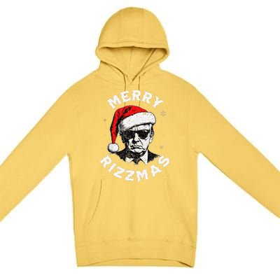 Merry Rizzmas Christmas Funny Trump Santa Claus Xmas Pajamas Premium Pullover Hoodie