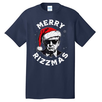 Merry Rizzmas Christmas Funny Trump Santa Claus Xmas Pajamas Tall T-Shirt