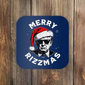 Merry Rizzmas Christmas Funny Trump Santa Claus Xmas Pajamas Coaster