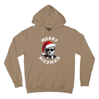 Merry Rizzmas Christmas Funny Trump Santa Claus Xmas Pajamas Hoodie