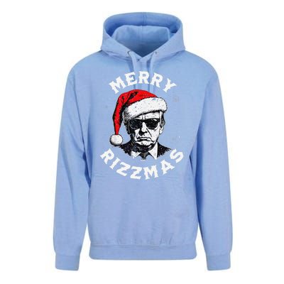 Merry Rizzmas Christmas Funny Trump Santa Claus Xmas Pajamas Unisex Surf Hoodie