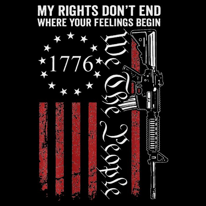 My Rights DonT End Where Your Feelings Begin Gun Flat Bill Trucker Hat