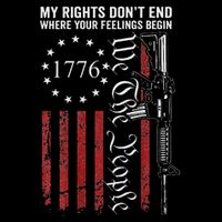My Rights DonT End Where Your Feelings Begin Gun Mousepad