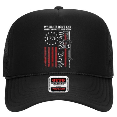 My Rights DonT End Where Your Feelings Begin Gun Trucker Hat