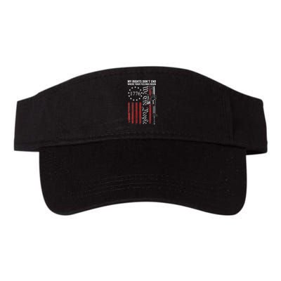 My Rights DonT End Where Your Feelings Begin Gun Valucap Bio-Washed Visor