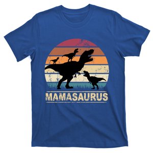 Mamasaurus Rex Dinosaur Triplet Dino Cool Gift Mom With Three Cool Gift T-Shirt