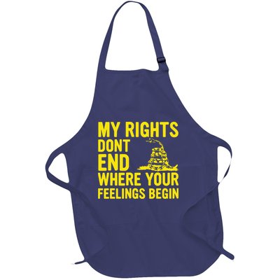 My Rights Dont End Where Your Feelings Begin Full-Length Apron With Pockets