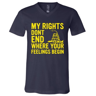 My Rights Dont End Where Your Feelings Begin V-Neck T-Shirt