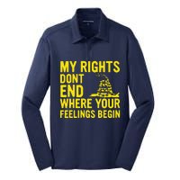 My Rights Dont End Where Your Feelings Begin Silk Touch Performance Long Sleeve Polo