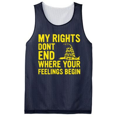 My Rights Dont End Where Your Feelings Begin Mesh Reversible Basketball Jersey Tank