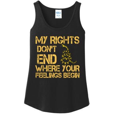 My Rights Don't End Where Your Feelings Begin Ladies Essential Tank