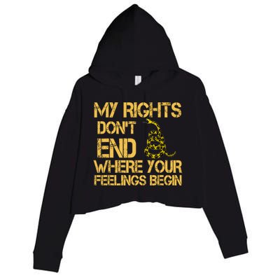 My Rights Don't End Where Your Feelings Begin Crop Fleece Hoodie