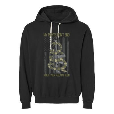 My Rights Dont End Where Your Feelings Begin Garment-Dyed Fleece Hoodie