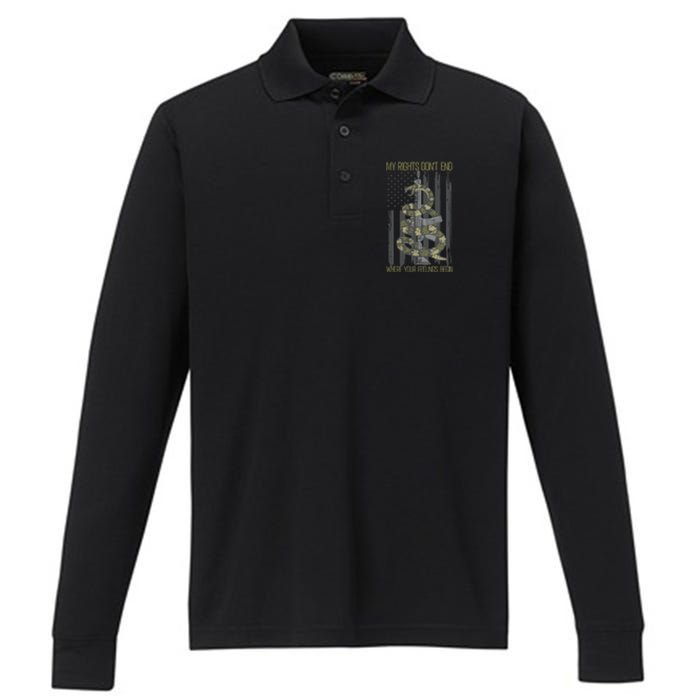 My Rights Dont End Where Your Feelings Begin Performance Long Sleeve Polo