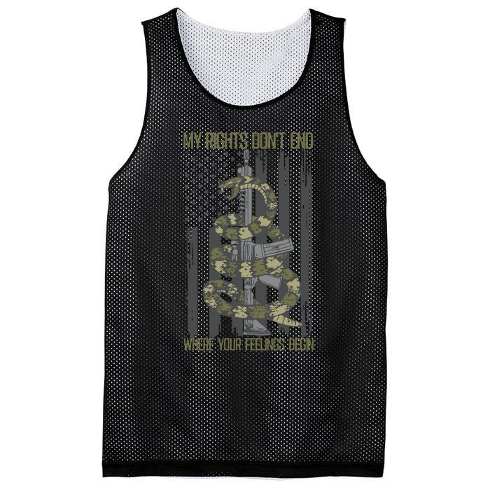 My Rights Dont End Where Your Feelings Begin Mesh Reversible Basketball Jersey Tank