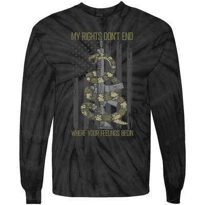 My Rights Dont End Where Your Feelings Begin Tie-Dye Long Sleeve Shirt