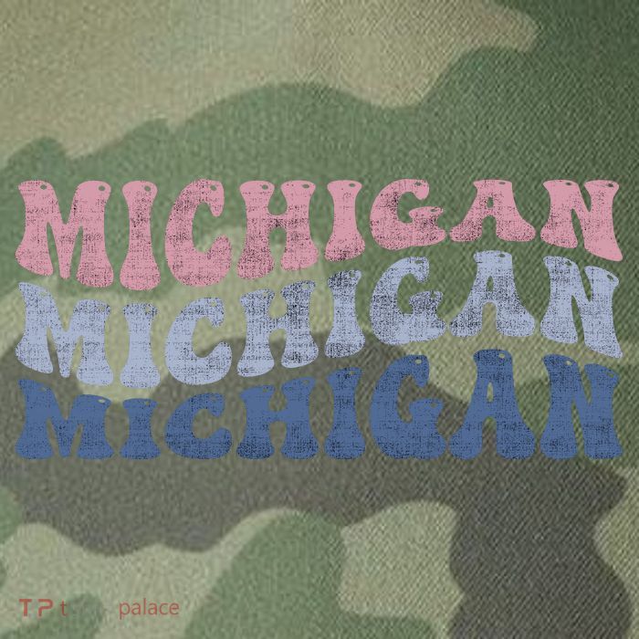 Michigan Retro Distressed Logo Legacy Tie Dye Trucker Hat