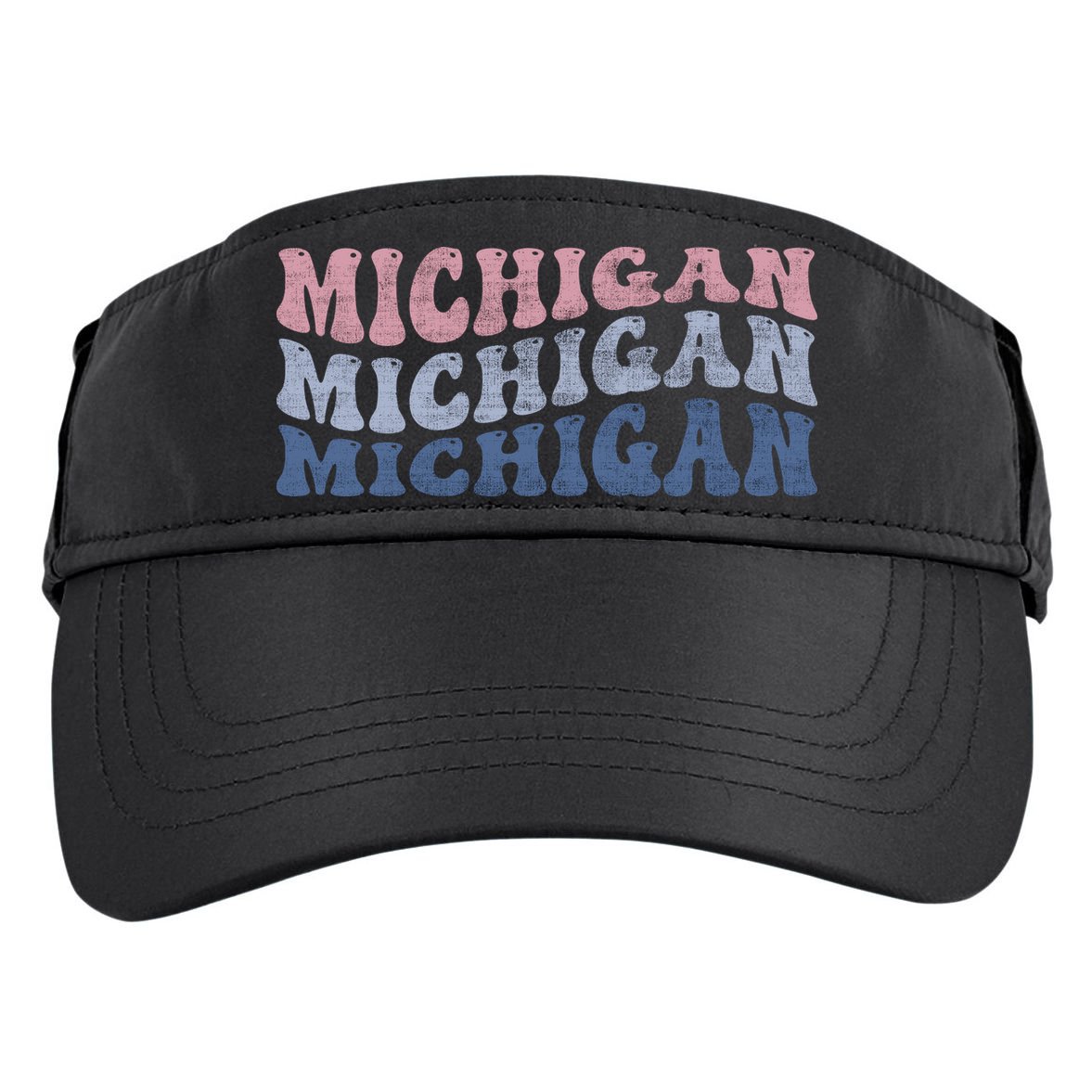 Michigan Retro Distressed Logo Adult Drive Performance Visor