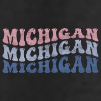 Michigan Retro Distressed Logo Adult Drive Performance Visor