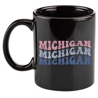Michigan Retro Distressed Logo 11oz C Handle Ceramic Mug