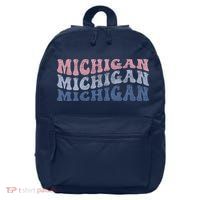 Michigan Retro Distressed Logo 16 in Basic Backpack