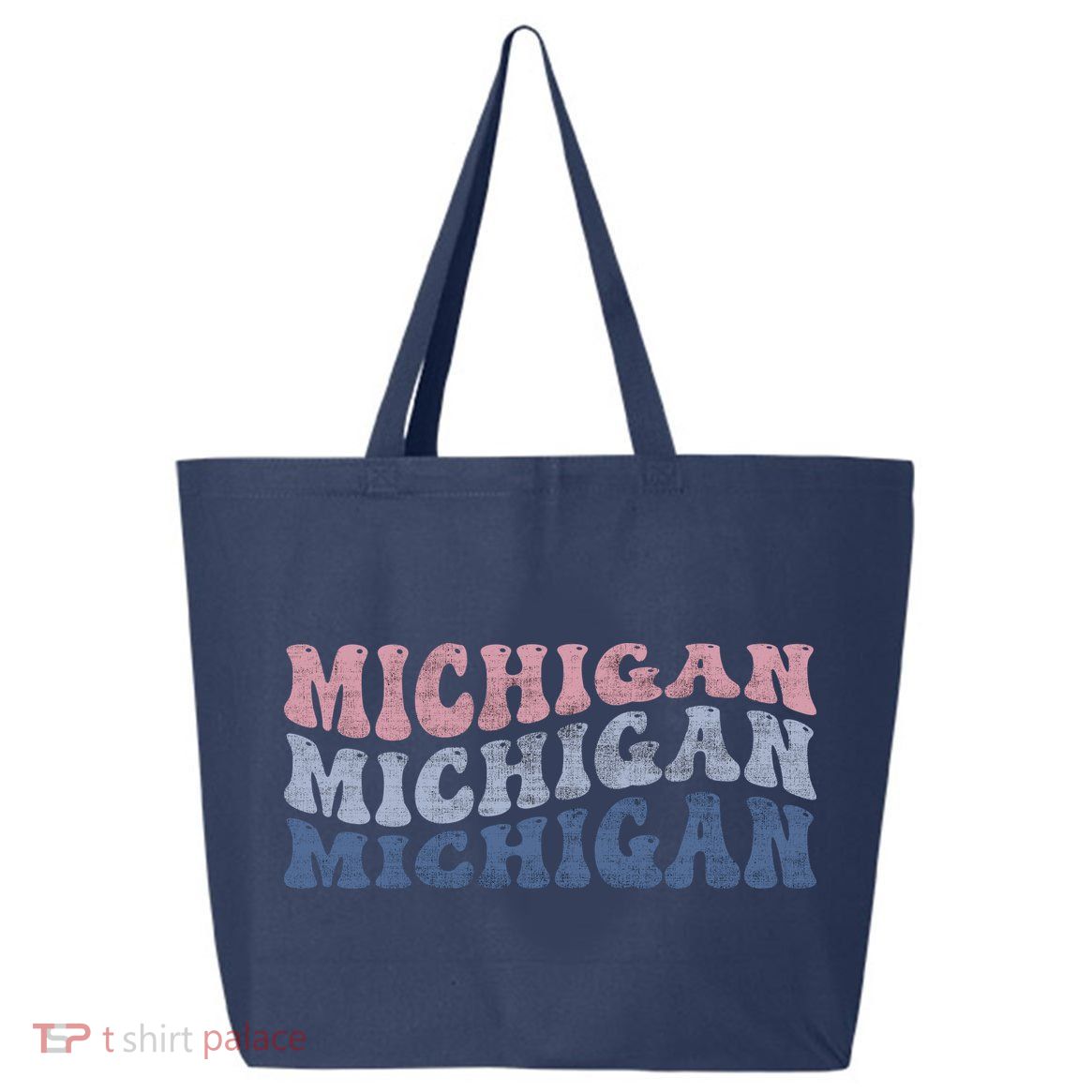 Michigan Retro Distressed Logo 25L Jumbo Tote