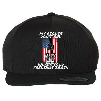 My Rights Dont End Where Your Feelings Begin Wool Snapback Cap