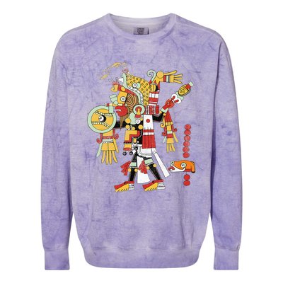 Mayan Ritual Design Archeology Student Teacher Colorblast Crewneck Sweatshirt