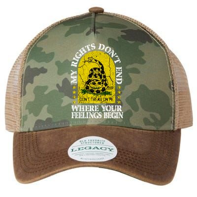 My Rights Don't End Where Your Feelings Begin American Made Gift Legacy Tie Dye Trucker Hat