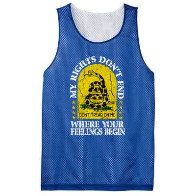 My Rights Don't End Where Your Feelings Begin American Made Gift Mesh Reversible Basketball Jersey Tank