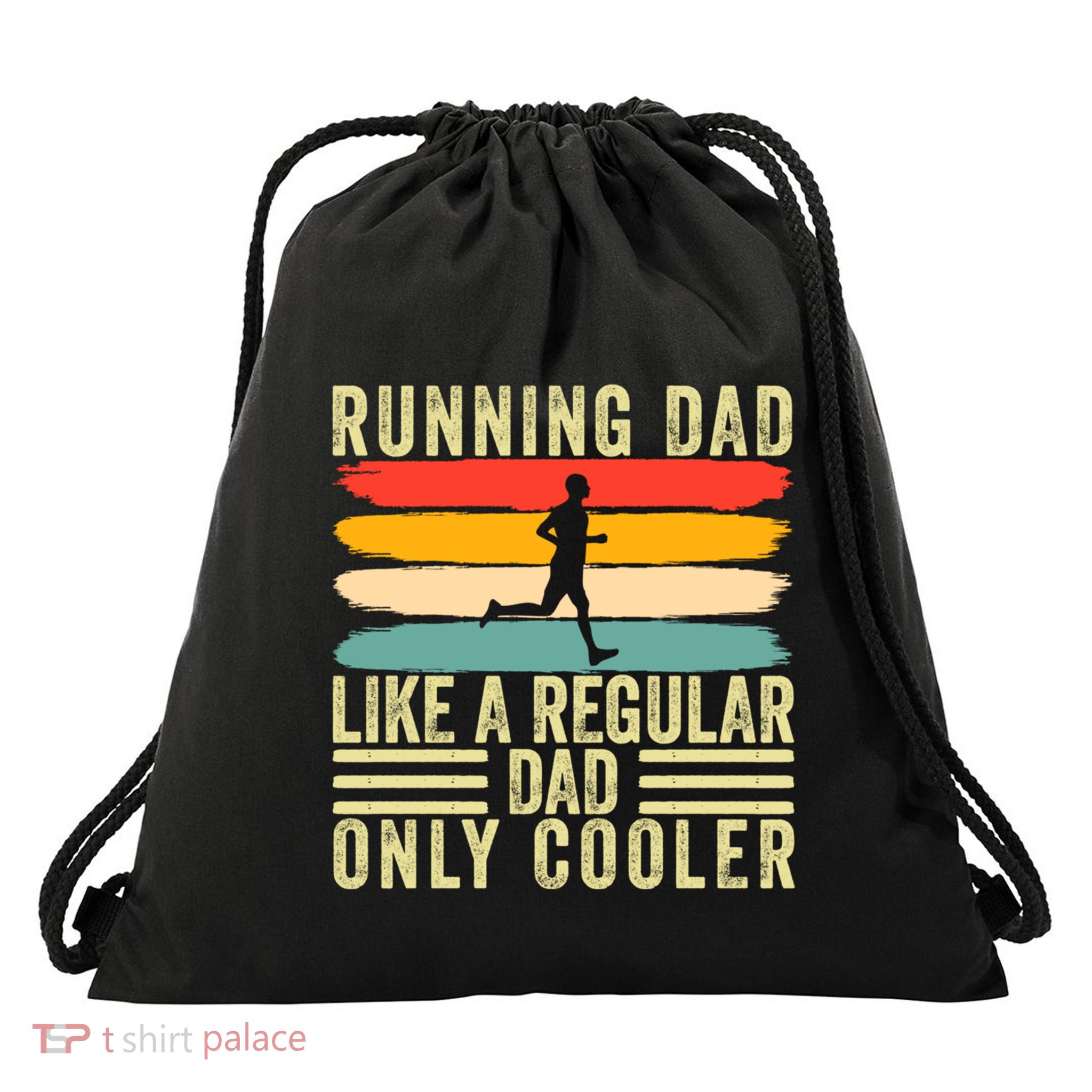 Marathon Runner Design Father Day For Running Dad Cute Gift Drawstring Bag